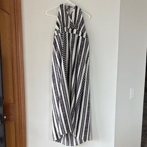 Cupshe Black and White Patterned Maxi Dress